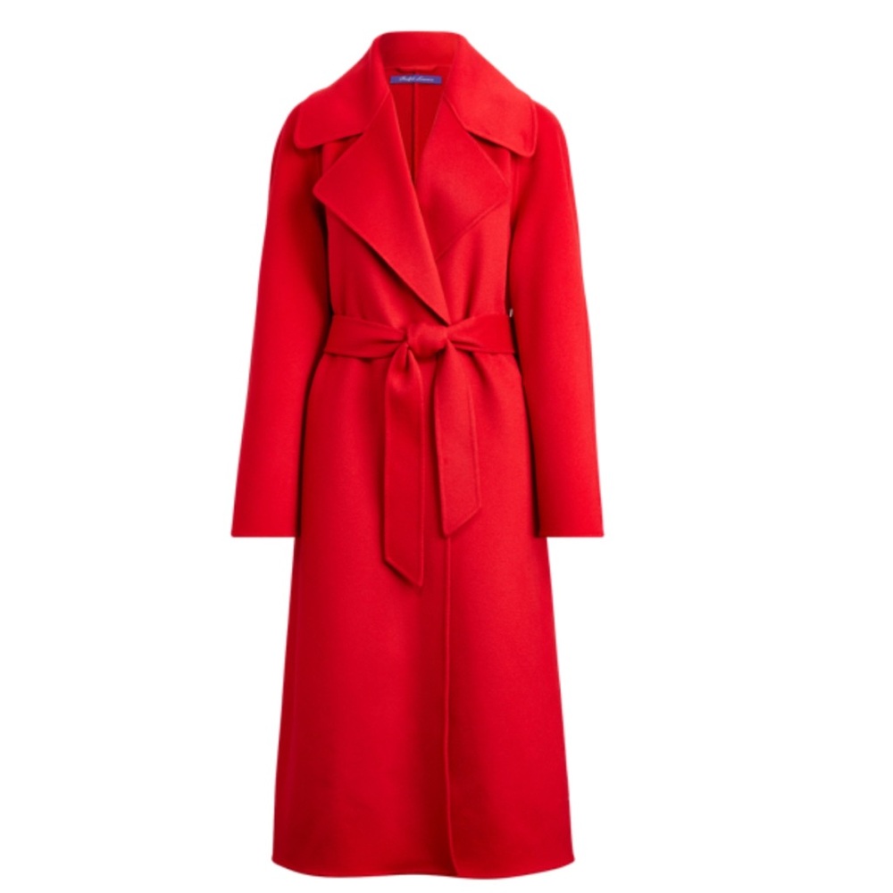 NWT Ralph Lauren Collection Purple Label Leonarda 100% Cashmere Wrap Coat, Sz 4 - Picture 1 of 9